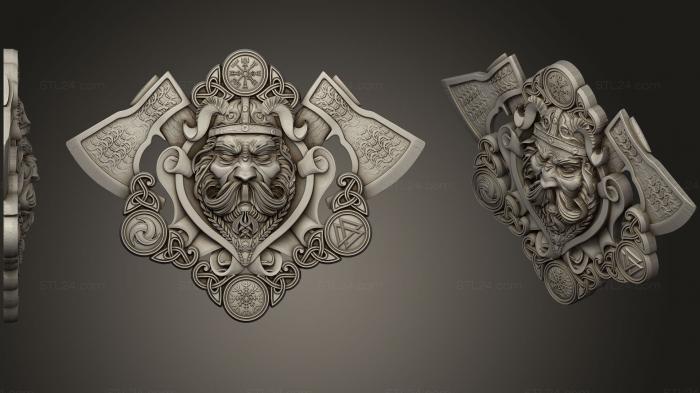 High reliefs and bas-reliefs of fantasy (Viking, GRLFF_0047) 3D models for cnc